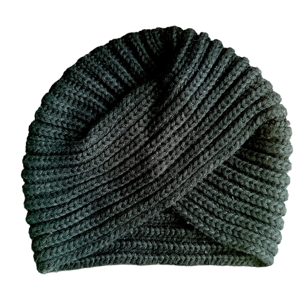 Women’s Black Knitted Headwrap/Hat